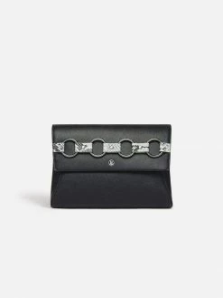 LaBante London Bags Alder Vegan Leather Clutch Crossbody Bag | Black