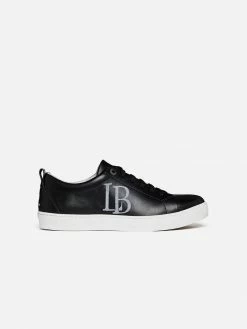 LaBante London Apple Leather Vegan Sneakers For Women | Black Shoes