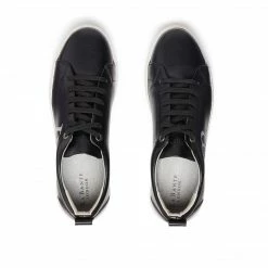 LaBante London Apple Leather Vegan Sneakers For Women | Black Shoes