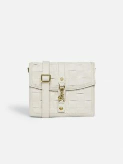 LaBante London Daisy Vegan Leather Shoulder & Crossbody Bag | White Bags