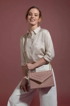 LaBante London Kensington Vegan Leather Crossbody Bag | Pink Nude