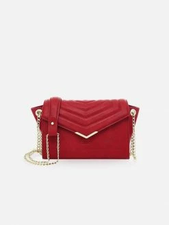 LaBante London Bags Kensington Vegan Leather Crossbody Bag | Red