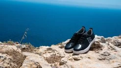 LaBante London Apple Leather Vegan Sneakers For Men | Black