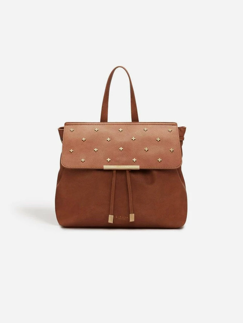 LaBante London Siri Versatile Vegan Leather Backpack Bag | Brown 3 LaBante London Siri Versatile Vegan Leather Backpack Bag | Brown