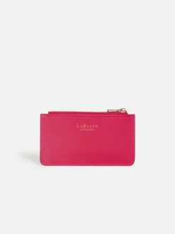 LaBante London Willow Vegan Leather Coin And Card Holder | Fuchsia