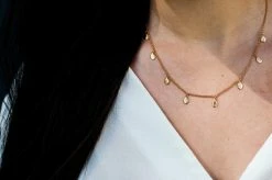 Little By Little Apple Nine Pip 925 Sterling Silver Necklace | 24ct Gold Plated