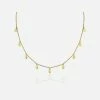 Little By Little Apple Nine Pip 925 Sterling Silver Necklace | 24ct Gold Plated