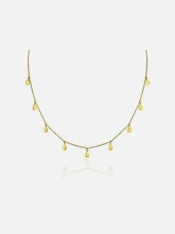 Little By Little Apple Nine Pip 925 Sterling Silver Necklace | 24ct Gold Plated