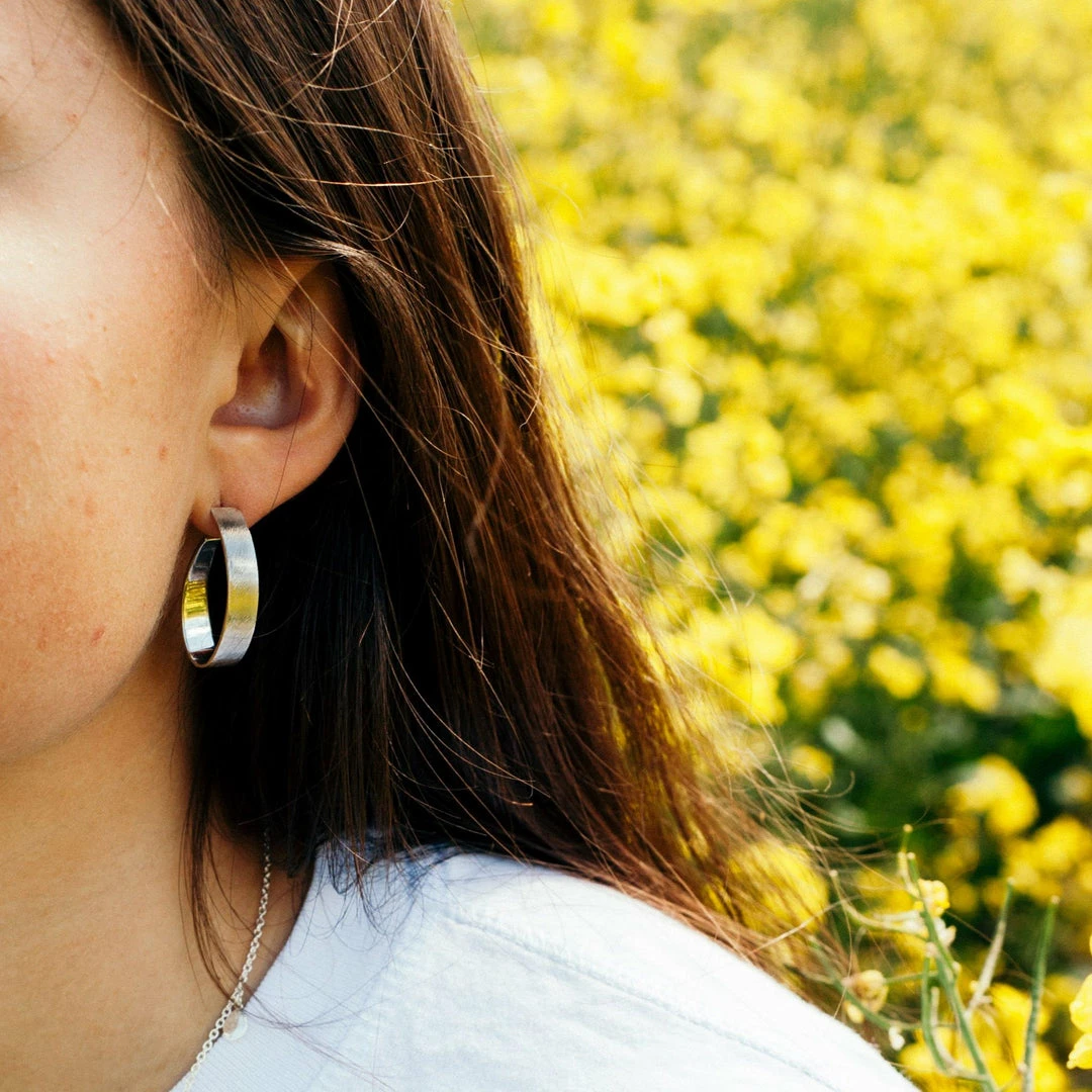 Little By Little Apple Pip 925 Sterling Silver Hoop Earrings | 24ct Gold Plated Accessories 4 Little By Little Apple Pip 925 Sterling Silver Hoop Earrings | 24ct Gold Plated Accessories