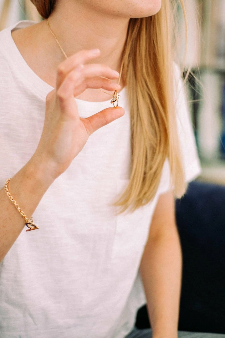 Little By Little Apple Pip 925 Sterling Silver Spinning Necklace | 24ct Gold Plated Accessories 5 Little By Little Apple Pip 925 Sterling Silver Spinning Necklace | 24ct Gold Plated Accessories