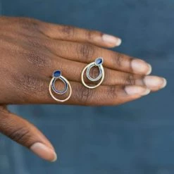 Little By Little Apple Pip 925 Sterling Silver Stud Earrings | 24ct Gold Plated