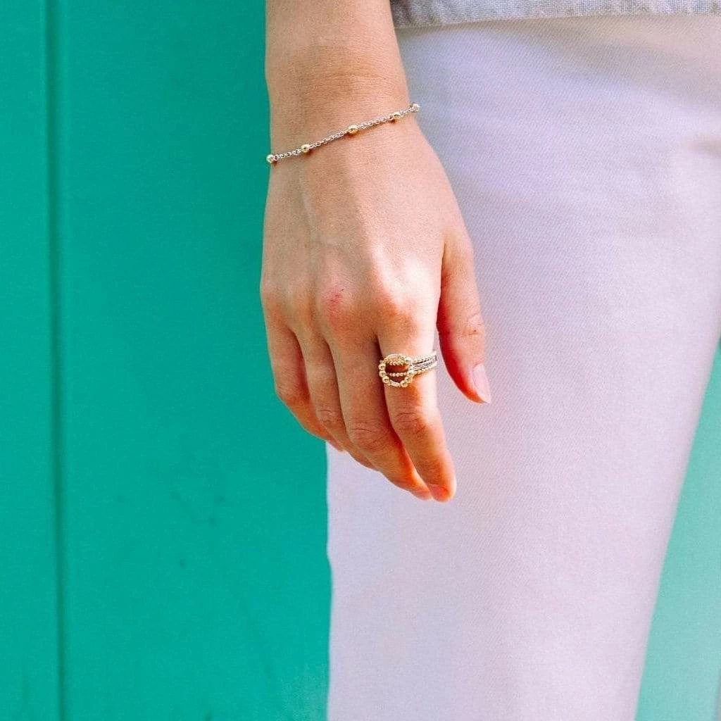 Little By Little Mustard Mixed Metal Chain Bracelet | Silver & 24ct Gold Plating 5 Little By Little Mustard Mixed Metal Chain Bracelet | Silver & 24ct Gold Plating