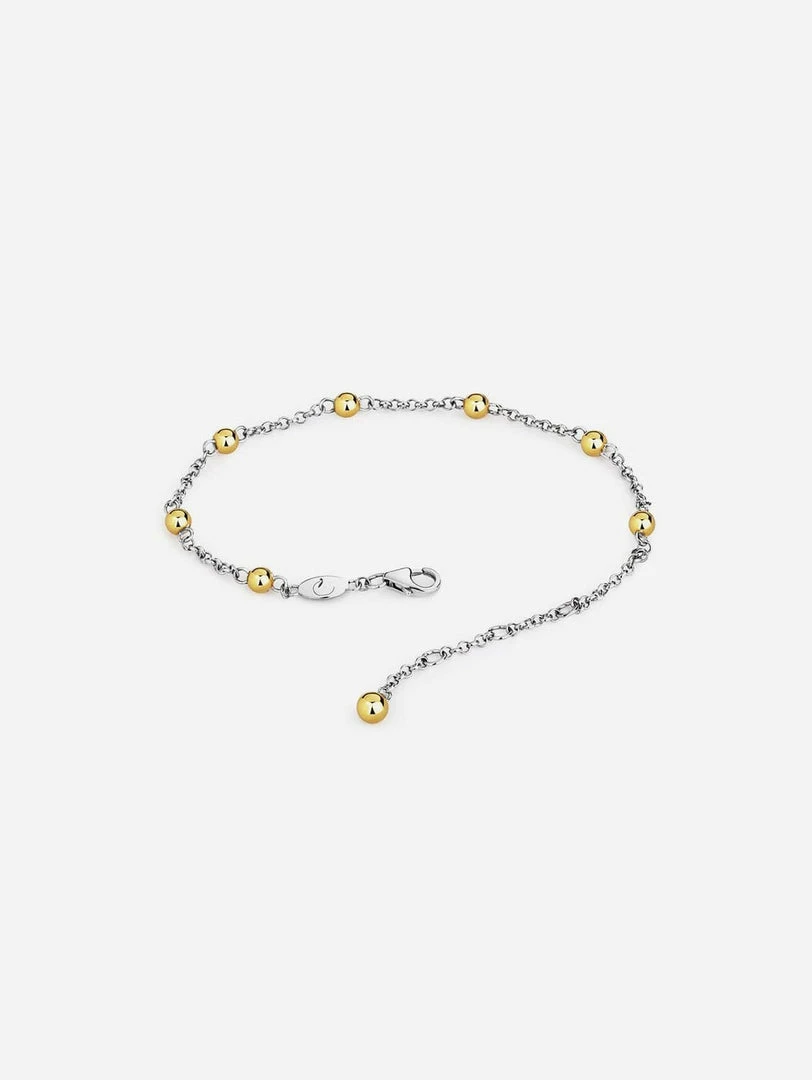 Little By Little Mustard Mixed Metal Chain Bracelet | Silver & 24ct Gold Plating 3 Little By Little Mustard Mixed Metal Chain Bracelet | Silver & 24ct Gold Plating