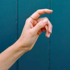 Little By Little Accessories Mustard 925 Sterling Silver Dot Ring