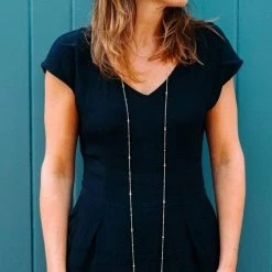 Little By Little Mustard 925 Sterling Silver Long Chain Necklace | Silver & 24ct Gold Plating Accessories