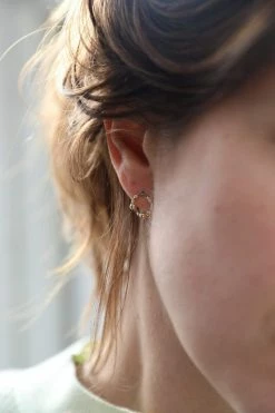 Little By Little Accessories Mustard Mixed Metal Small Matching Earrings | Silver & 24ct Gold Plated