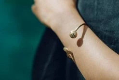 Little By Little Seville 925 Sterling Silver Bangle | 24ct Gold Plated