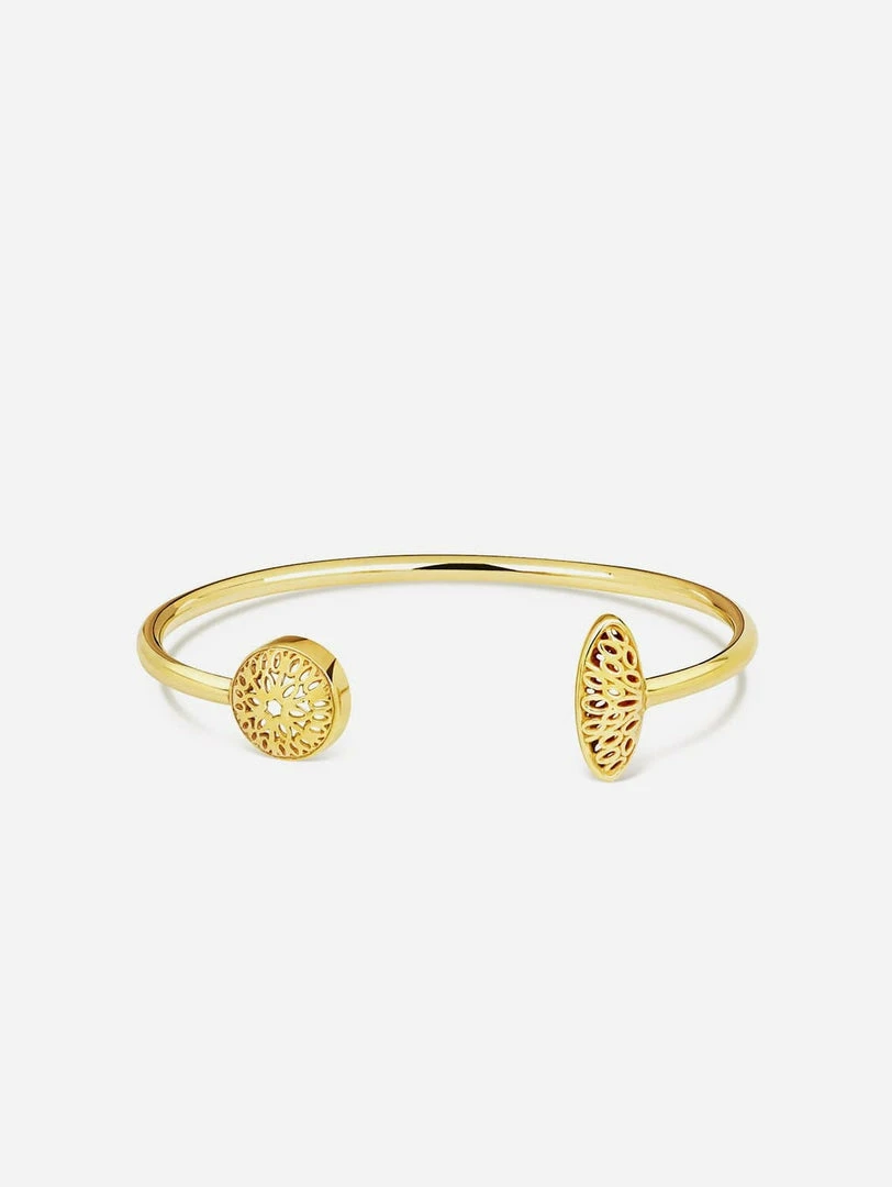 Little By Little Seville 925 Sterling Silver Bangle | 24ct Gold Plated 3 Little By Little Seville 925 Sterling Silver Bangle | 24ct Gold Plated
