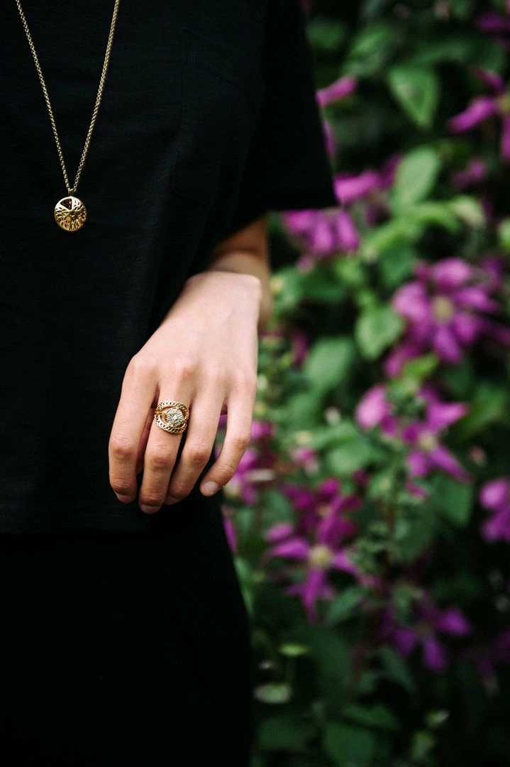 Little By Little Accessories Seville 925 Sterling Silver Crescent Ring | 24ct Gold Plated 6 Little By Little Accessories Seville 925 Sterling Silver Crescent Ring | 24ct Gold Plated