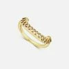 Little By Little Accessories Seville 925 Sterling Silver Crescent Ring | 24ct Gold Plated