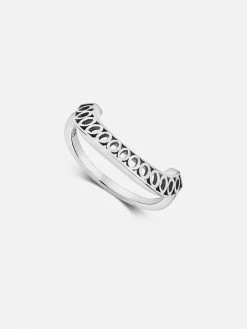 Little By Little Seville 925 Sterling Silver Crescent Ring