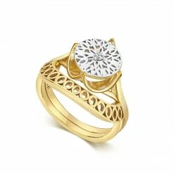 Little By Little Seville 925 Sterling Silver Crown Ring | 24ct Gold Plated Accessories