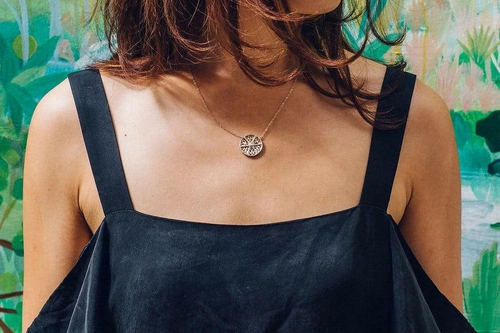 Little By Little Accessories Seville 925 Sterling Silver Dial Necklace | 24ct Gold Plated & Silver 4 Little By Little Accessories Seville 925 Sterling Silver Dial Necklace | 24ct Gold Plated & Silver