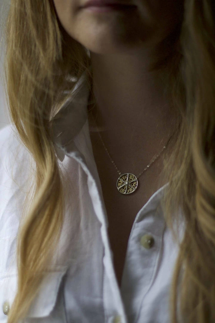 Little By Little Accessories Seville 925 Sterling Silver Dial Necklace | 24ct Gold Plated & Silver 6 Little By Little Accessories Seville 925 Sterling Silver Dial Necklace | 24ct Gold Plated & Silver