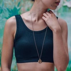 Little By Little Seville 925 Sterling Silver Dome Pendant | 24ct Gold Plated Accessories