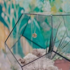 Little By Little Seville 925 Sterling Silver Dome Pendant | 24ct Gold Plated Accessories