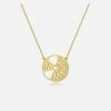 Little By Little Accessories Seville 925 Sterling Silver Segment Pendant | 24ct Gold Plated