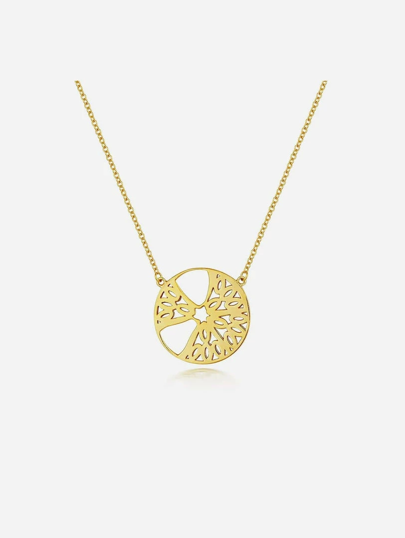 Little By Little Accessories Seville 925 Sterling Silver Segment Pendant | 24ct Gold Plated 3 Little By Little Accessories Seville 925 Sterling Silver Segment Pendant | 24ct Gold Plated