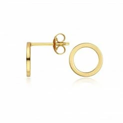 Little By Little Seville 925 Sterling Silver Slice Ear Jacket Earrings | 24ct Gold Plated Accessories