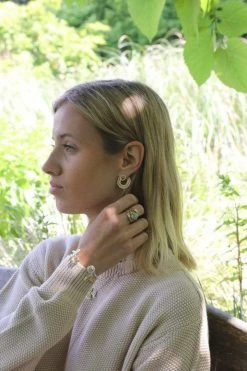 Little By Little Seville 925 Sterling Silver Slice Ear Jacket Earrings Accessories