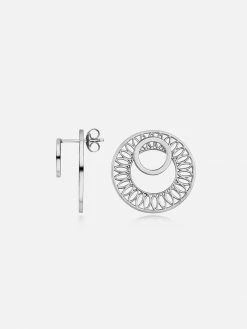 Little By Little Seville 925 Sterling Silver Slice Ear Jacket Earrings Accessories