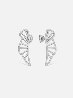 Little By Little Wedge 925 Sterling Silver Drop Earrings