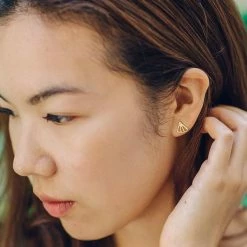 Little By Little Wedge 925 Sterling Silver Ear Jackets | 24ct Gold Plated Accessories