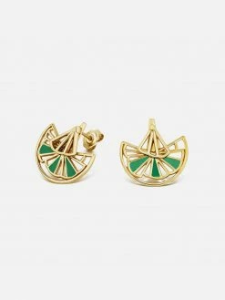 Little By Little Wedge 925 Sterling Silver Ear Jackets | 24ct Gold Plated Accessories