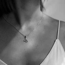 Little By Little Wedge 925 Sterling Silver Fan Necklace | 24ct Gold Plated