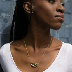 Little By Little Wedge 925 Sterling Silver Necklace | 24ct Gold Plated