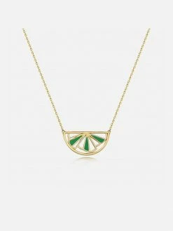 Little By Little Wedge 925 Sterling Silver Necklace | 24ct Gold Plated