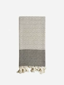 Lüks Linen Women's Vegan Gifts Under £50 Tulin Vegan Peshtemals | Black & Salt