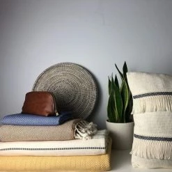 Lüks Linen Dot & Dash Vegan Blanket | Navy & Salt Homeware 9 Lüks Linen Dot & Dash Vegan Blanket | Navy & Salt Homeware