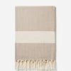 Lüks Linen Homeware Ferah Herringbone Cotton Vegan Blanket | Multiple Colours