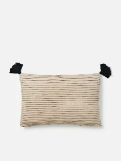 Lüks Linen Homeware Elif Striped Organic Cotton Cushion | Multiple Colours