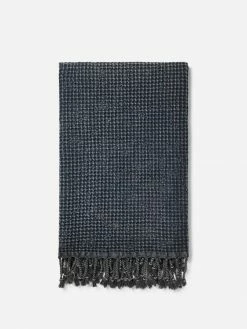 Lüks Linen Rulo Cotton Waffle Vegan Peshtemal | Ink