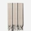 Lüks Linen Kirsal Striped Cotton Peshtemal | Oat & Coal