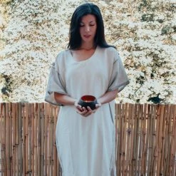 Lüks Linen Clothing Mete Cotton Maxi Lounge Dress | Black & Salt 10 Lüks Linen Clothing Mete Cotton Maxi Lounge Dress | Black & Salt