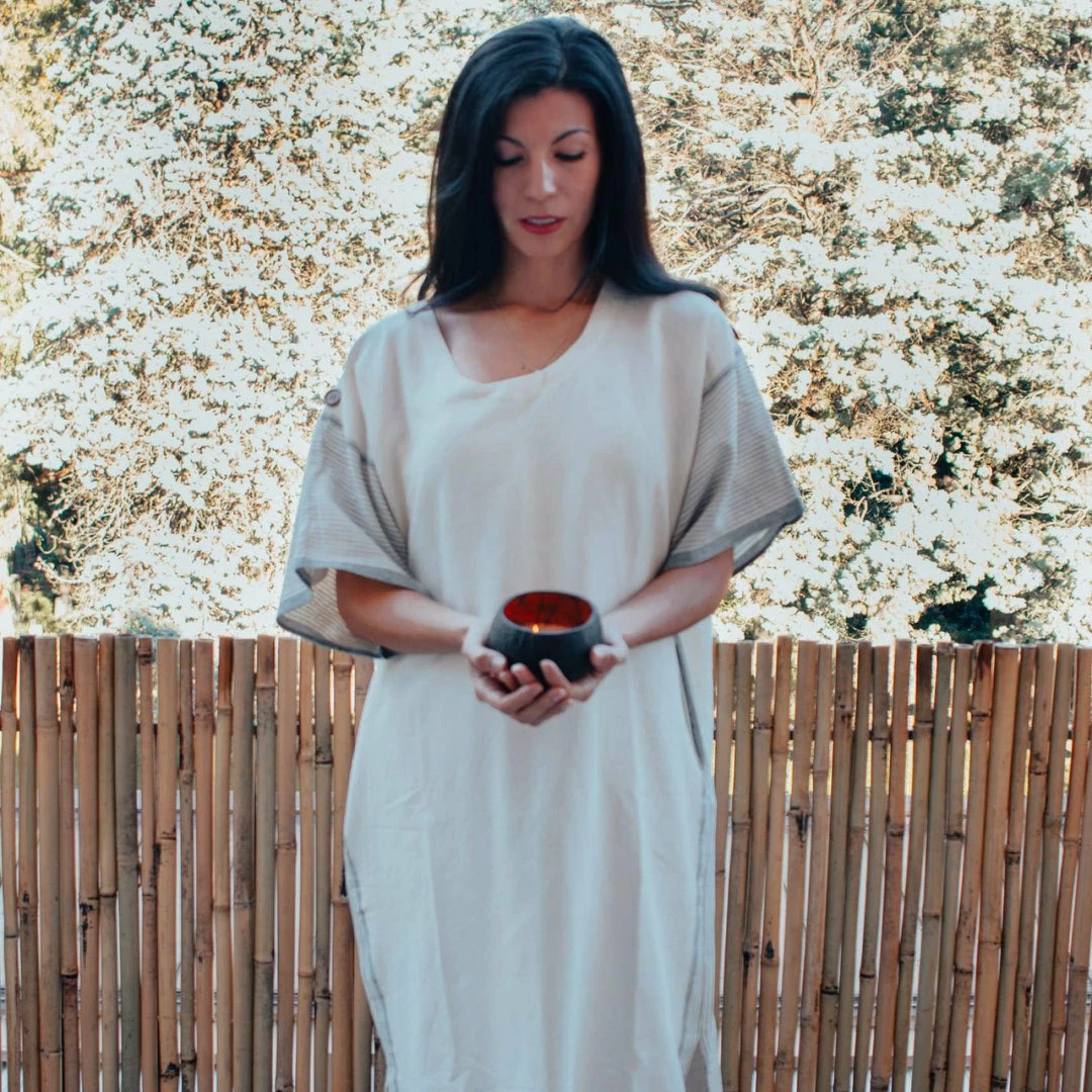 Lüks Linen Clothing Mete Cotton Maxi Lounge Dress | Black & Salt 5 Lüks Linen Clothing Mete Cotton Maxi Lounge Dress | Black & Salt