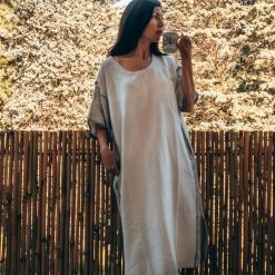 Lüks Linen Clothing Mete Cotton Maxi Lounge Dress | Black & Salt 12 Lüks Linen Clothing Mete Cotton Maxi Lounge Dress | Black & Salt